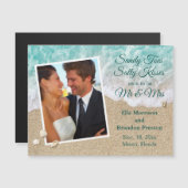 Beach Waves Sandy Toes Salty Kisses Foto Magnet (Vorne/Hinten)