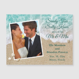 Beach Waves Sandy Toes Salty Kisses Foto Magnet