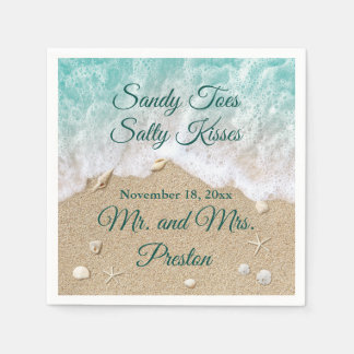Beach Waves Sandy Toes Serviette