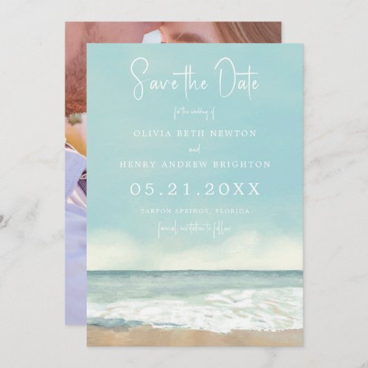 Beach Waves Save the Date (Vorne/Hinten)
