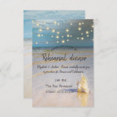 Beach Waves Seashell Probe Dinner Einladung (Vorne/Hinten)