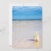Beach Waves Seashell Wedding Einladung (Rückseite)