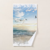 *~* Beach Waves Sonnenuntergang Sonnenuntergang AR Badhandtuch Set (Handtuch)