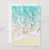 Beach Waves und Sand Save the Date Einladung (Rückseite)