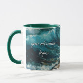 Beach Waves und Sandmalerei Personalisiert Tasse (Links)