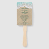 Beach Waves und Starfish Hochzeitsprogramm Fächer (Vorderseite)