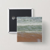 Beach Waves Water Sand Ocean Natur Landschaftliche Button (Vorne & Hinten)