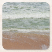 Beach Waves Water Sand Ocean Natur Landschaftliche Rechteckiger Pappuntersetzer (Vorderseite)