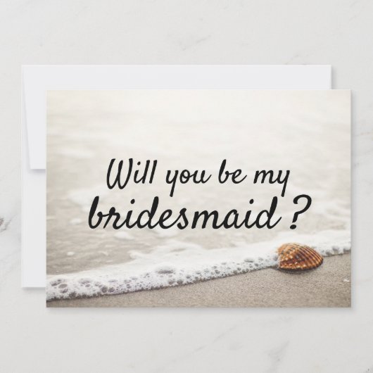 Beach Waves Wedding Bridesmaid Einladung (Vorderseite)