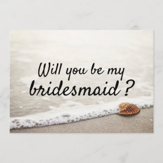 Beach Waves Wedding Bridesmaid Einladung