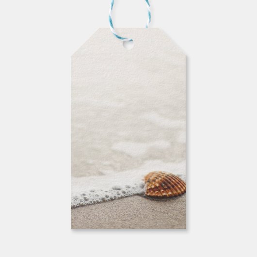 Beach Waves Wedding Danke Geschenkanhänger (Rückseite)