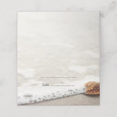 Beach Waves Wedding Escort Card Platzkarte (Außenseite Aufgefaltet)