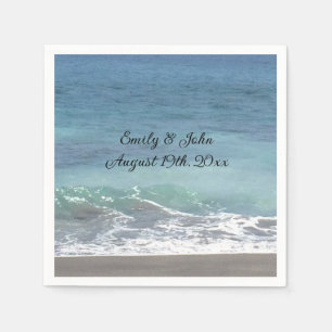 Beach Waves Wedkin Napkin Serviette