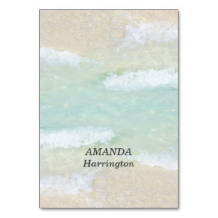 Beach Waves Zartierte Platzkarten Tischnummer