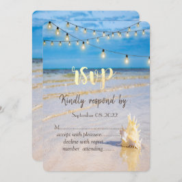 Beach Weaves String Lights Seashell UAWG Einladung