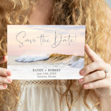 BEACH WEDD SAVE THE DATE KARTE | OCEAN SUNSET