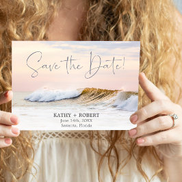 BEACH WEDD SAVE THE DATE KARTE | OCEAN SUNSET