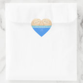 Beach Wedding 2 Herz im Sand Wedding Hear Herz-Aufkleber (Tasche)