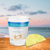 Beach Wedding 2 Starfish in Sand Wedding Schnapsglas