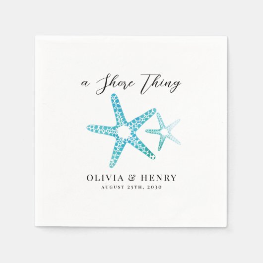 Beach Wedding "A Shore Thing" Starfish Serviette (Vorderseite)