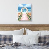 Beach Wedding Aisle Floral Watercolor Leinwanddruck (Insitu (Schlafzimmer))