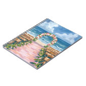 Beach Wedding Aisle Floral Watercolor Notizblock (Linke Seite)