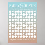 Beach Wedding Alternate Guestbook Poster 20x28 (Vorne)