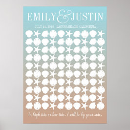 Beach Wedding Alternate Guestbook Poster 20x28