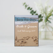 Beach Wedding - Ändern Sie die Farbe, um Ihr Thema Save The Date (Stehend Vorderseite)