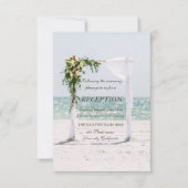 Beach Wedding Arbor Bloral Empfang Einladung (Vorderseite)