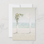 Beach Wedding Arbor Bloral Empfang Einladung (Rückseite)