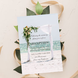 Beach Wedding Arbor Bloral Empfang Einladung