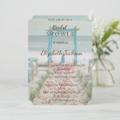 Beach Wedding Arbor Dusche Einladung (Stehend Vorderseite)