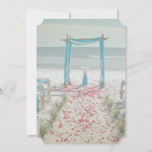 Beach Wedding Arbor Dusche Einladung (Rückseite)