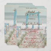 Beach Wedding Arbor Dusche Einladung (Vorne/Hinten)