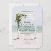 Beach Wedding Arbor Floral Brautparty Einladung (Vorderseite)