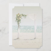 Beach Wedding Arbor Floral Brautparty Einladung (Rückseite)