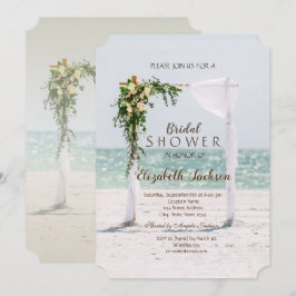 Beach Wedding Arbor Floral Brautparty Einladung