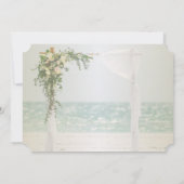 Beach Wedding Arbor Floral UAWG Einladung (Rückseite)