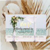 Beach Wedding Arbor Floral UAWG Einladung