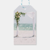 Beach Wedding Arbor Floral Vielen Dank Geschenkanhänger (Rückseite)