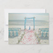 Beach Wedding Arbor Probe Dinner Einladung (Rückseite)