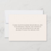 Beach Wedding Arbor Rose Dankeskarte (Rückseite)