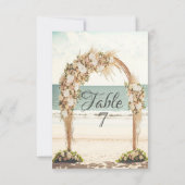 Beach Wedding Arbor Rose Einladung (Rückseite)