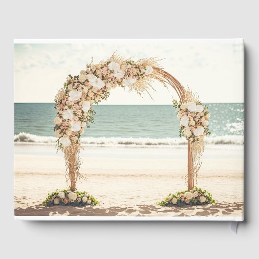 Beach Wedding Arbor Rose Gästebuch (Rückseite)