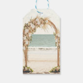 Beach Wedding Arbor Rose Vielen Dank Geschenkanhänger (Rückseite)