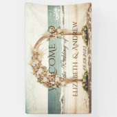 Beach Wedding Arbor Rosesl Wedding Banner (Vertikal)