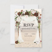 Beach Wedding Arbor RSVP Karte (Vorderseite)