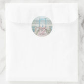 Beach Wedding Arbor Runder Aufkleber (Tasche)