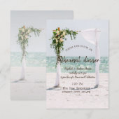Beach Wedding Arbour Probe Dinner Einladung (Vorne/Hinten)